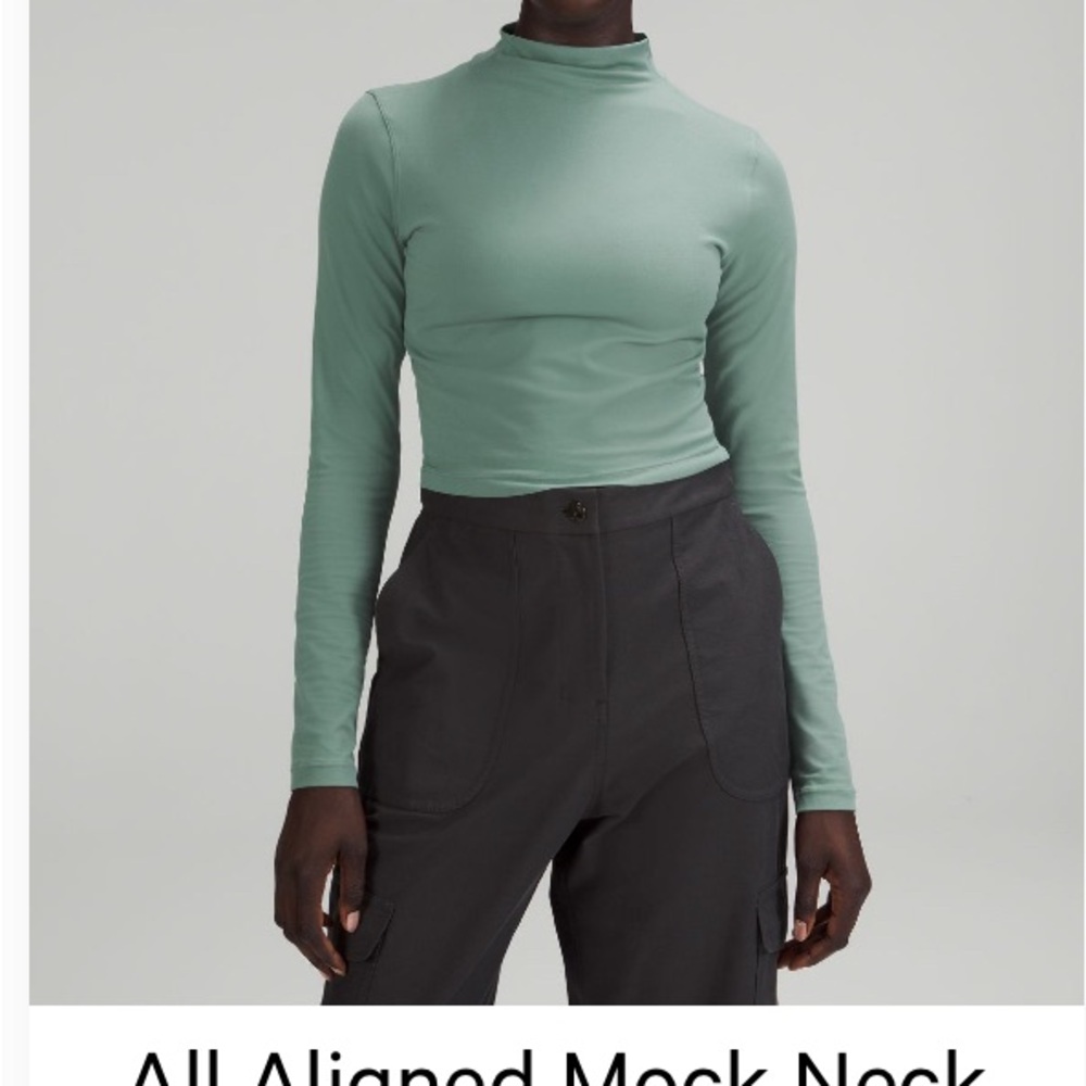 Lululemon Mock Neck Long Sleeve Top - Sage Green